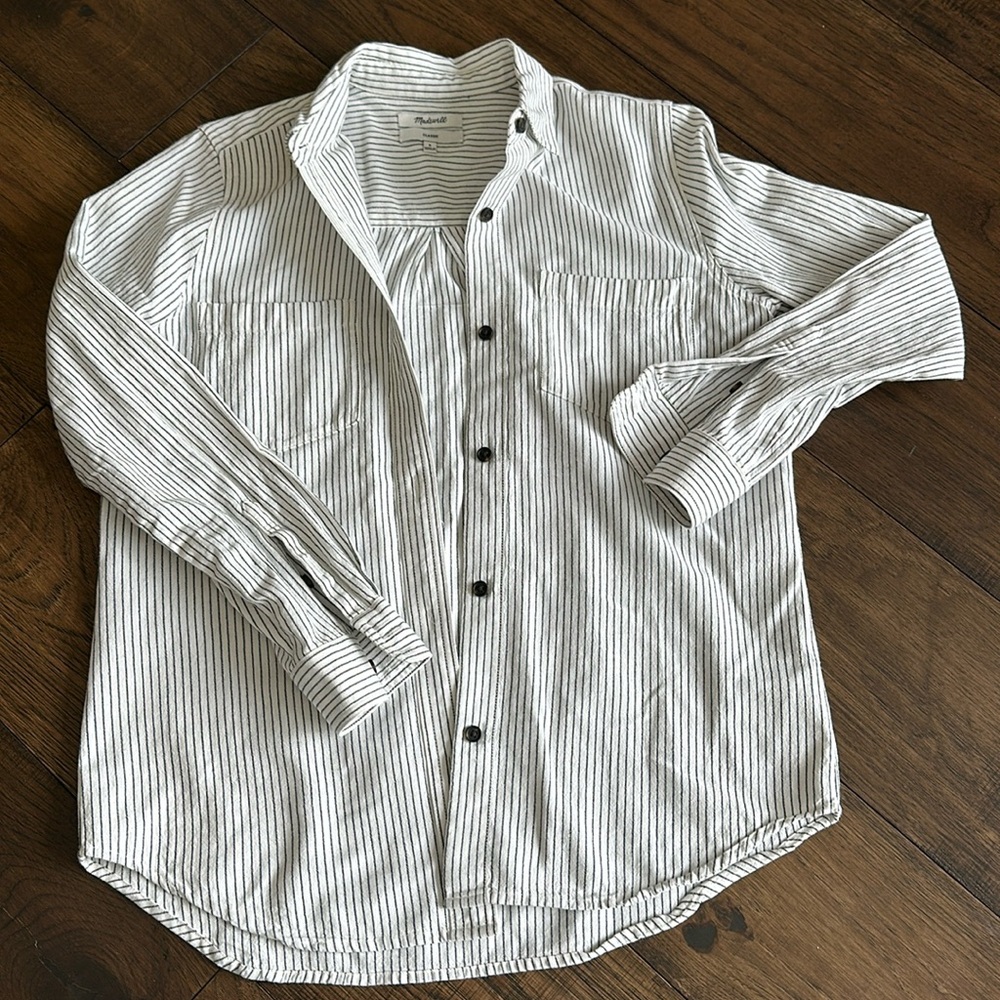 Madewell classic pin stripe button up